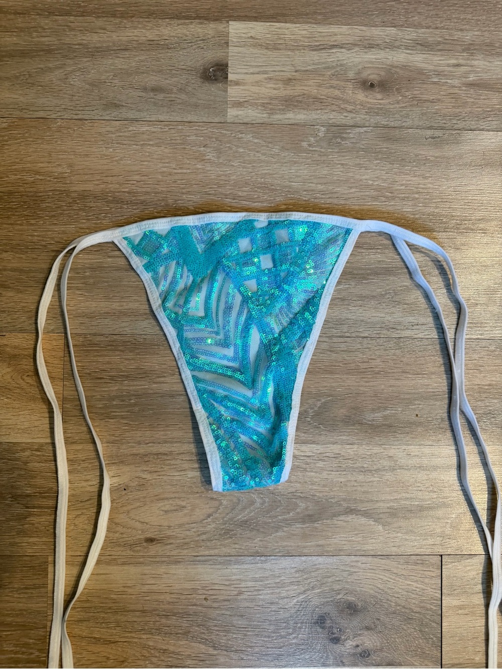 Blue sequin rave festival bottoms